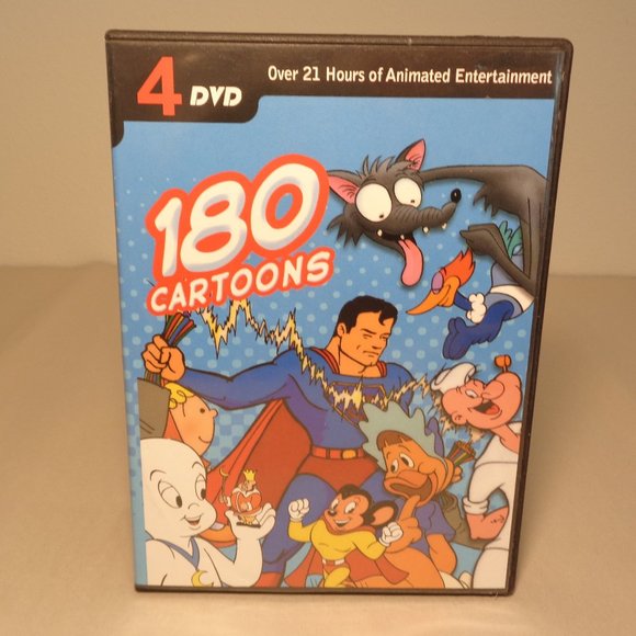 180 CARTOONS New DVD 4 Disc Set Over 21 Hours of Animated Entertainment - Picture 1 of 9
